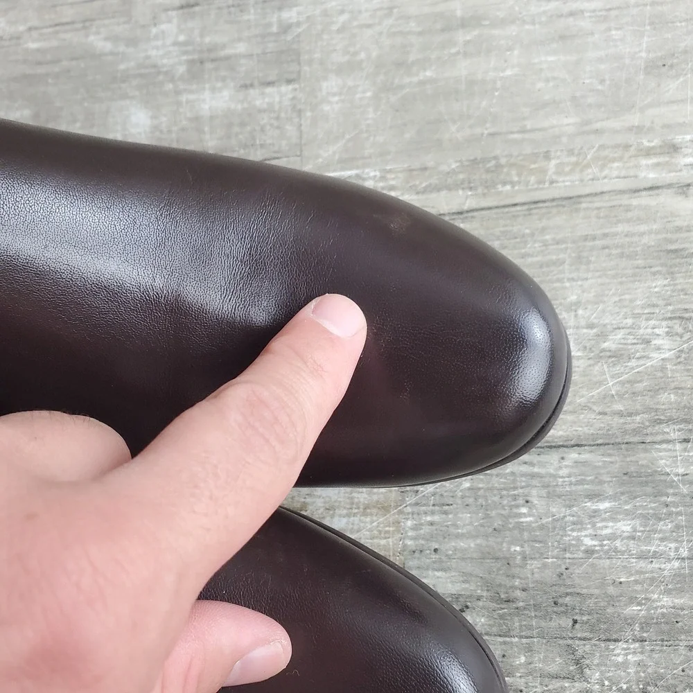 Trotters Major Womens Ankle Boots Sz 7 M Dark Brown Side Zip Round Toe